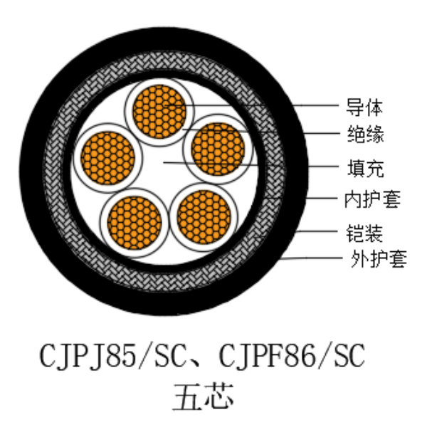 铜芯交联聚乙烯绝缘低烟无卤船用电力电缆-CJPJ85/SC-0.6/1kV、CJPF86/SC-0.6/1kV