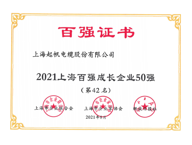 上海百强成长企业50强
